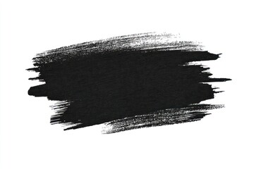 Plakat Abstract black brush stroke illustration.