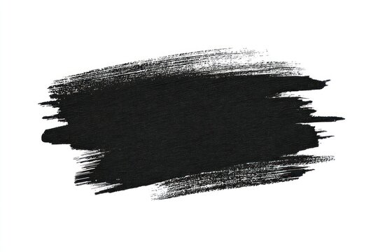 Abstract black brush stroke illustration.