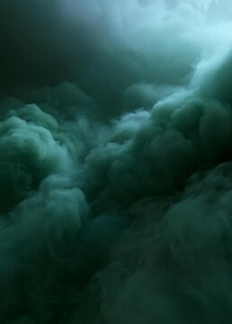 Close-up of a dark and stormy sky. the sky is filled with dark clouds that are billowing in all directions, creating a dramatic and ominous atmosphere.