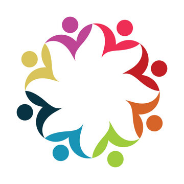Colorful abstract design symbolizing unity and diversity in community settings