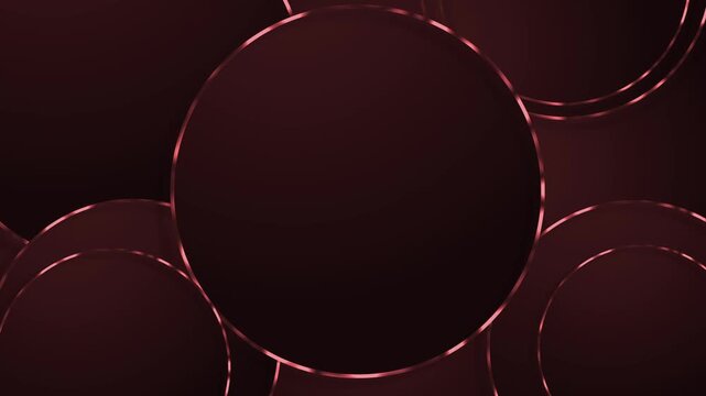 Abstract background with overlapping black circles and shiny silver ring edges, creating a sleek modern pattern with a minimal look animation
