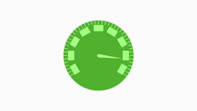 Simple speedometer gauge icon animation, Minimalist speed meter animated