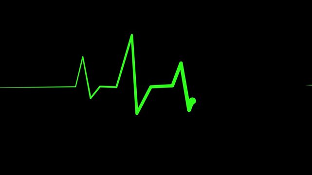 Heartbeat line pulse waveform medical concept health monitor background simple minimal design animation