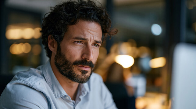Corporate employee reluctantly logging into compliance training mandatory annual module on shared office desktop, over the shoulder framing showing required completion deadline