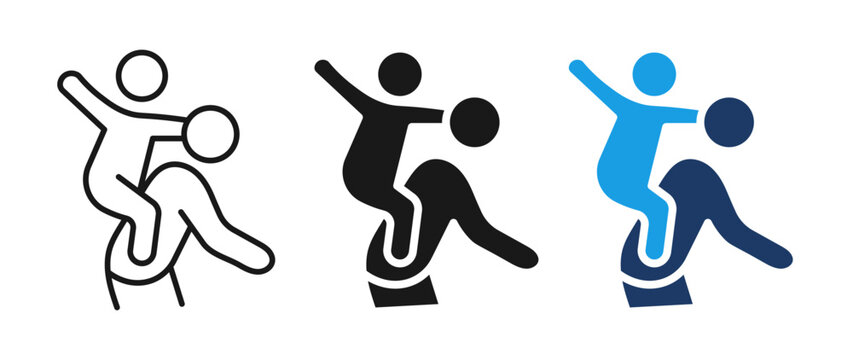 People Carrying Person Support Icon Set, Human Assistance, Rescue, Care, Helping Hand, Emergency Aid, Patient Transfer, Medical Support, Flat Vector Pictogram Collection