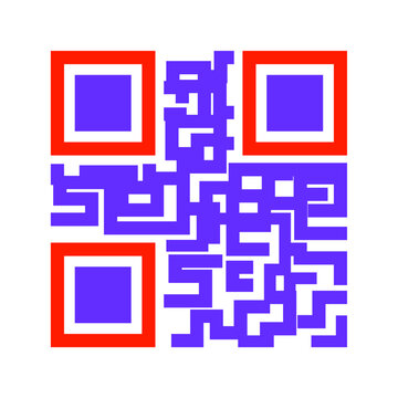 QR Code Vector Icon , Scan Code Symbol for Smartphone, Barcode Scanner, Isolated Vector Illustration