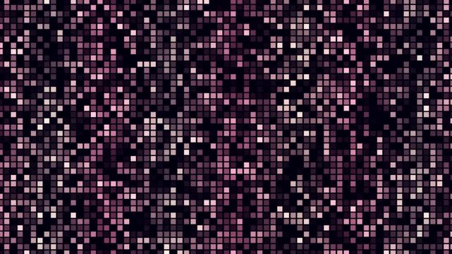 Background with small squares in pixel style, moving squares