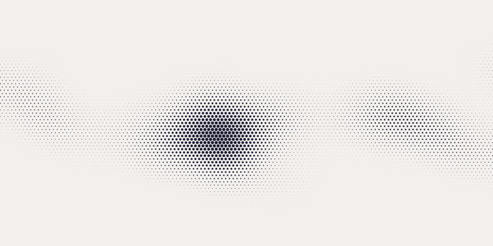 Monochrome printing raster, abstract vector halftone background.