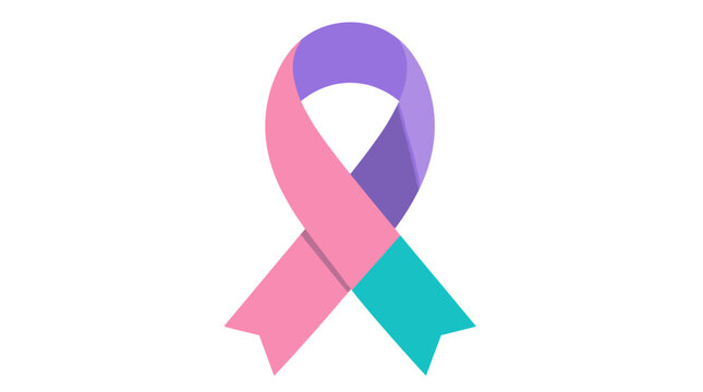 Colorful Awareness Ribbon Symbol Representing Support.