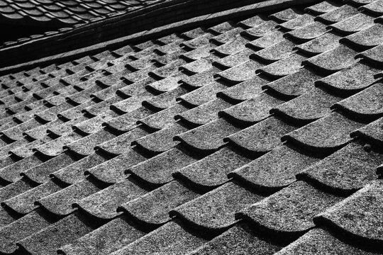 Japanese Roof Tiles on Seto Inland Sea Island