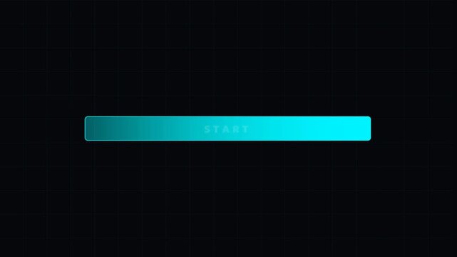 Blue glowing start button against a dark background, ready for user interaction and game initiation