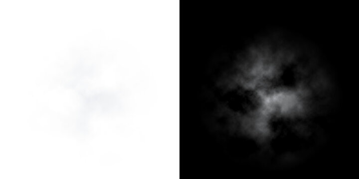Soft white cloudlet with feathered edges floating gently, airy mist cloud overlay png