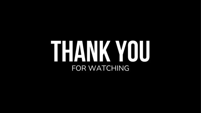 Elegant Monochrome Closing Screen Animation with Modern Text Layout

Clean monochrome closing screen animation featuring modern typography on a dark background. Ideal for presentations, corporate vide