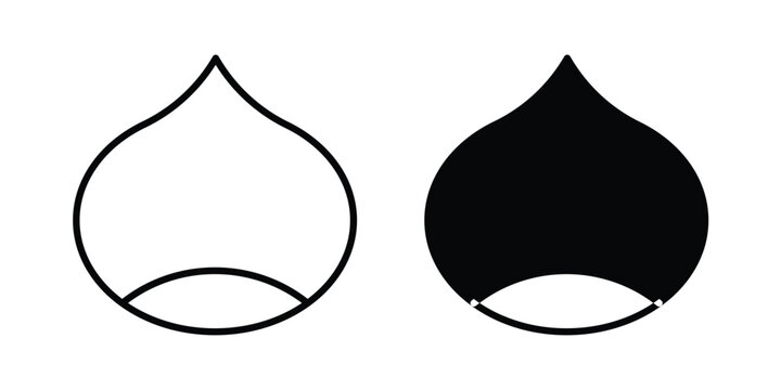 Chestnut icon editable pictograms kit