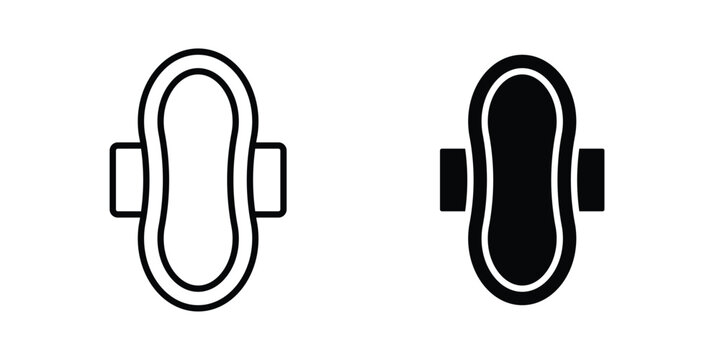 Hygienic pad icon editable pictograms kit