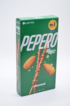 Lotte pepero stick flavor almond box in Manila, Philippines