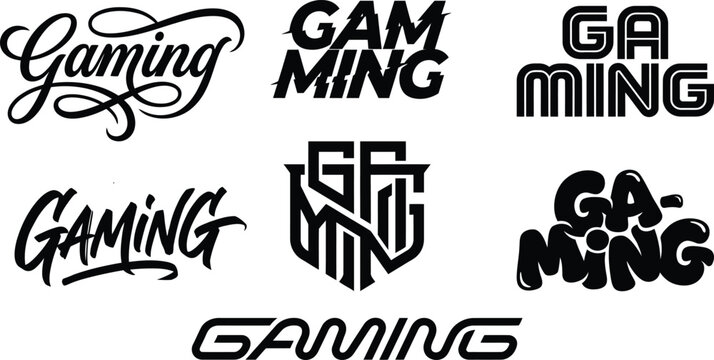Gaming Typography Logo Collection