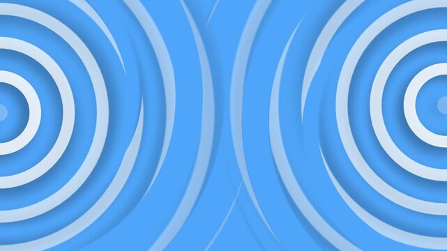 Abstract concentric circle background animation, Background with soft concentric circles on both sides and open space in the center