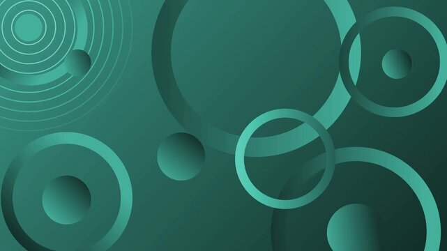 Abstract background with overlapping circles and glowing rings gradient colors, modern geometric pattern with smooth shapes and soft shadows