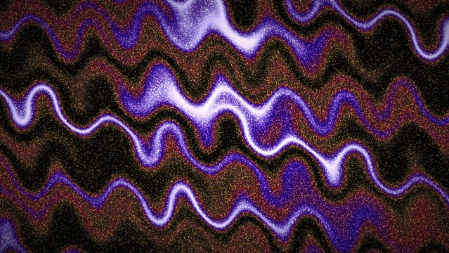 Abstract glowing purple waves with digital noise on a deep black backdrop.