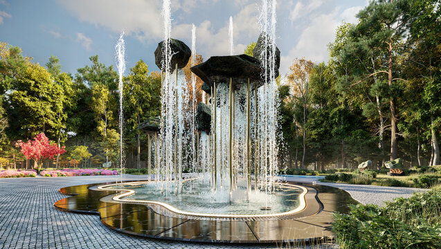 fountain in the park