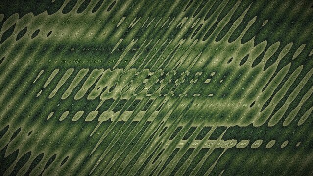 Dark olive green abstract texture with diagonal distortion and grain.
