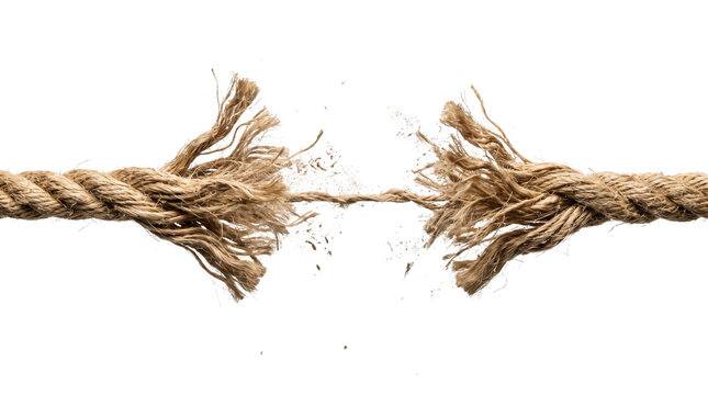 fraying rope snapping isolated on transparent background png