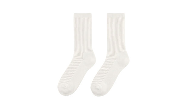 pair of white socks isolated on transparent background png