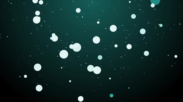 Abstract background with scattered dots and circles resembling falling snow or bokeh lights animation