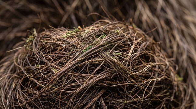 Macro shot of sloth fur texture. Detailed close-up of wild animal hair and organic fibers.