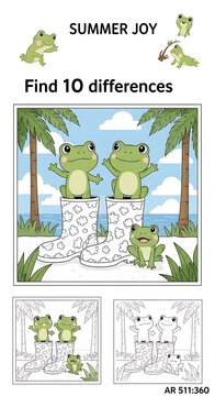 Summer joy find the differences puzzle game.