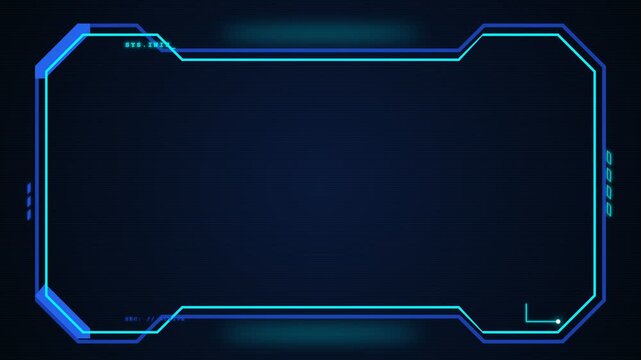 A glowing cyan digital frame displays futuristic technological interface elements that shimmer within a deep dark space to highlight important information for programmers designing immersive