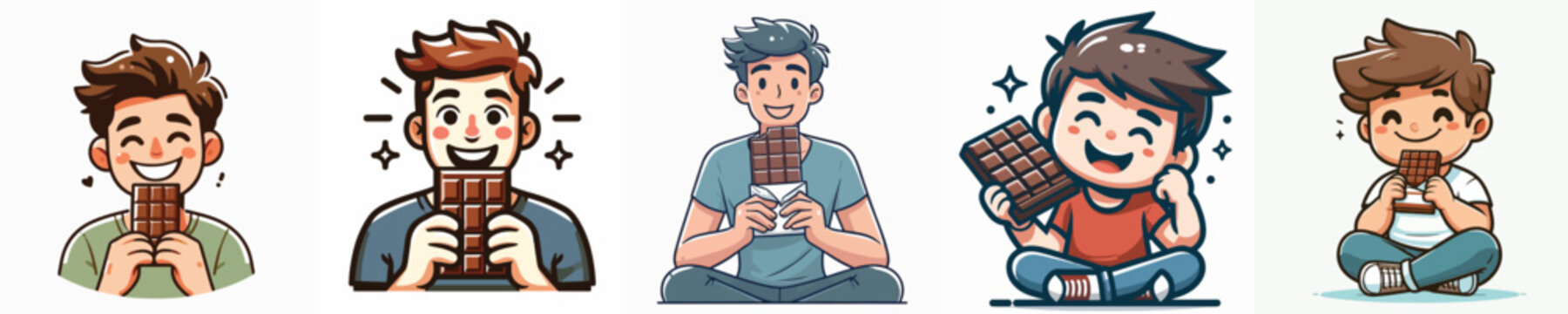 A handsome guy with delicious chocolate.