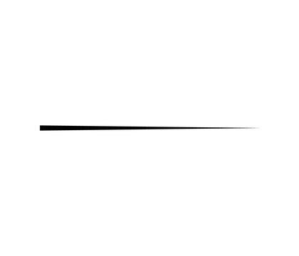 A single thin horizontal black line with a soft gradient fade effect at the end displayed as an isolated object on transparent background isolated on transparent background