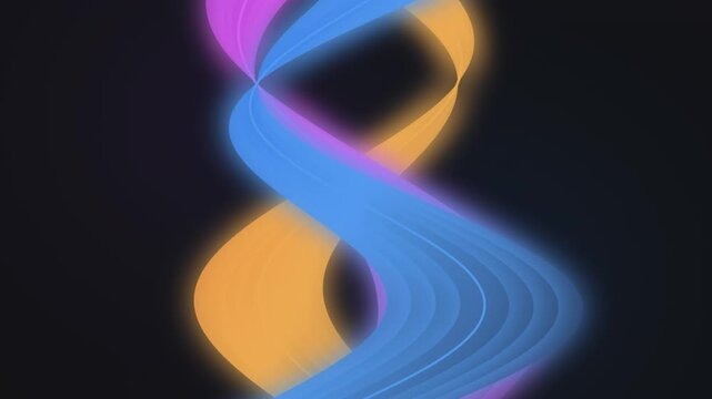 Modern digital art featuring an adstract gradient flow with fluid ribbon waves in a seamless looping background design