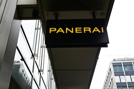 Geneva, Switzerland, Europe - 05.2026 : Officine Panerai shortly Panerai - Swiss luxury watch manufacturer based in Geneva, founded in Florence, Italy in 1860, boutique at Rue du Rh&ocirc;ne