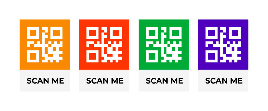 QR Code Vector Icon , Scan Code Symbol for Smartphone, Barcode Scanner, Isolated Vector Illustration