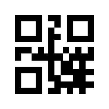 QR Code Vector Icon , Scan Code Symbol for Smartphone, Barcode Scanner, Isolated Vector Illustration