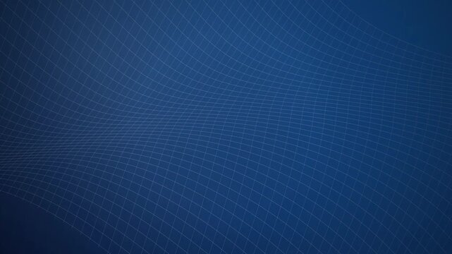 A blue wireframe mesh undulates in a seamless loop
