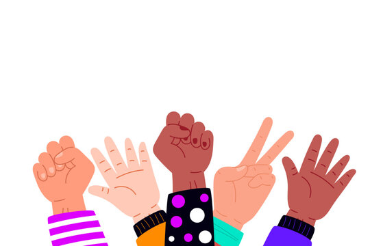 Diverse Youth Hands Showing Unity Together
