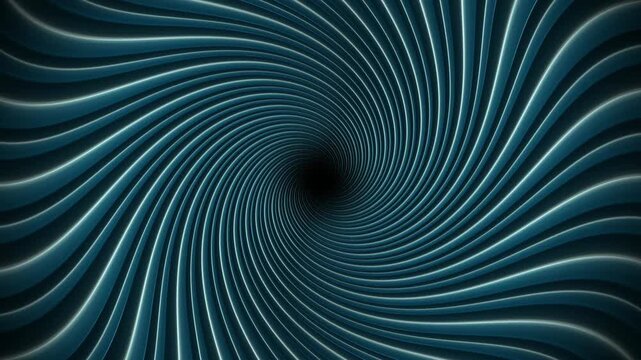 A glowing teal spiral vortex spins in a seamless loop