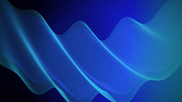 Cool toned parallel wave lines flow in a seamless loop