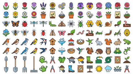 Pixel Art Garden Icons Set © Kuning