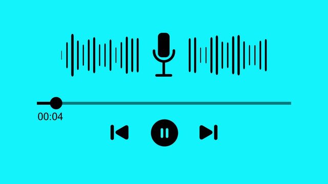 Audio music timeline bar moving .1 minute music video player multimedia concept, Audio waveform equalizer spectrum, Music equalizer.bangla blo