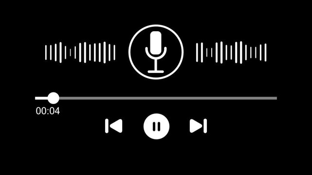 Audio music timeline bar moving .1 minute music video player multimedia concept, Audio waveform equalizer spectrum, Music equalizer.bangla blo
