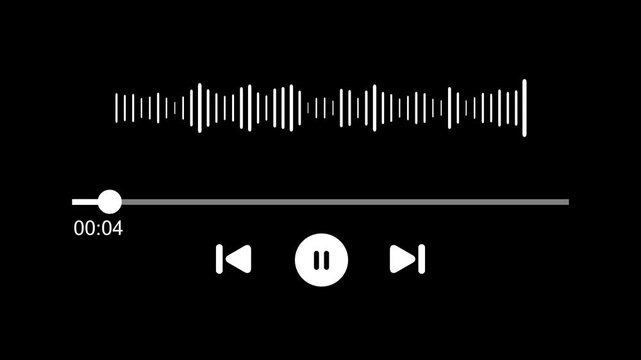 Audio music timeline bar moving .1 minute music video player multimedia concept, Audio waveform equalizer spectrum, Music equalizer.bangla blo