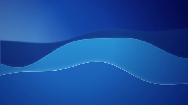Minimalist vector waves slide horizontally in a seamless loop