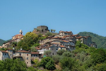 Obraz premium Ancient italian village of Mulazzo, Massa Carrara, Lunigiana, Tuscany, Italy