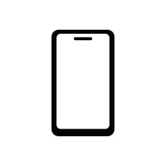 スマートフォンのアイコン 黒いシルエットのシンプルなベクターイラスト素材 © dododo