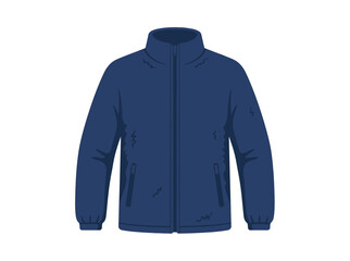Isolated Blue Fleece Jacket with Zipper © Mangga